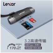 雷克沙（Lexar）USB3.2高速读卡器多合一 TF/SD 二合一 USB-A/C双接口 手机电脑平板高速内存卡读卡器 LRW310U-BNBNC