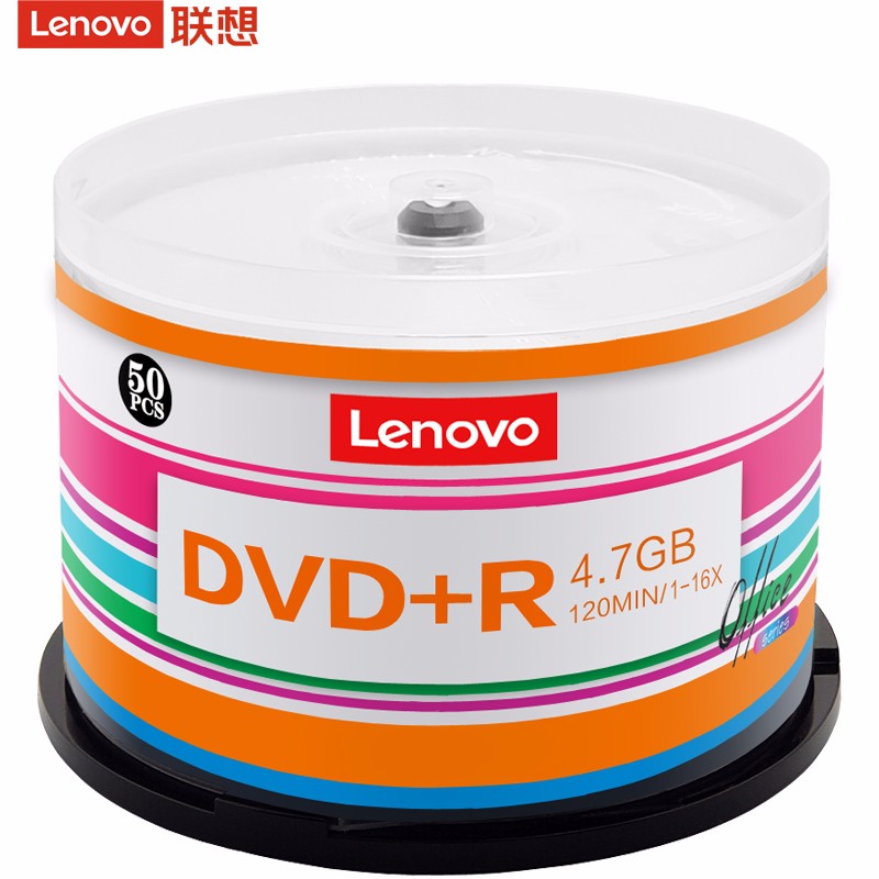联想（Lenovo）DVD+R 光盘/刻录盘 16速4.7GB 办公系列 桶装50片 空白光盘 pcyg-230721172045